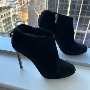 Salvatore Ferragamo black suede booties